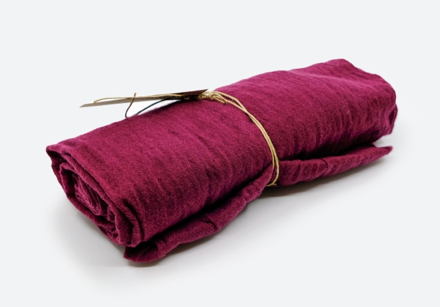 Woll&eacute;tamine Schal weinrot