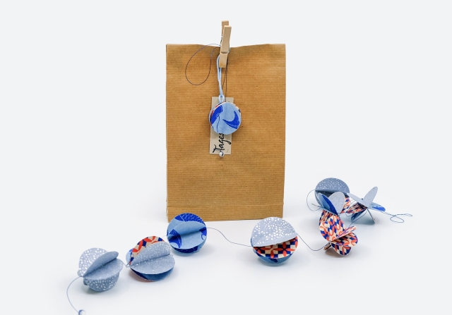 Girlande Rondellen blau