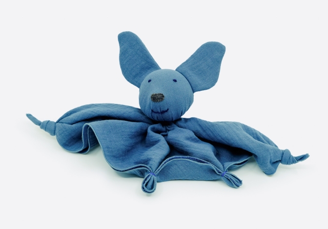 Fledermaus-Nuscheli blau