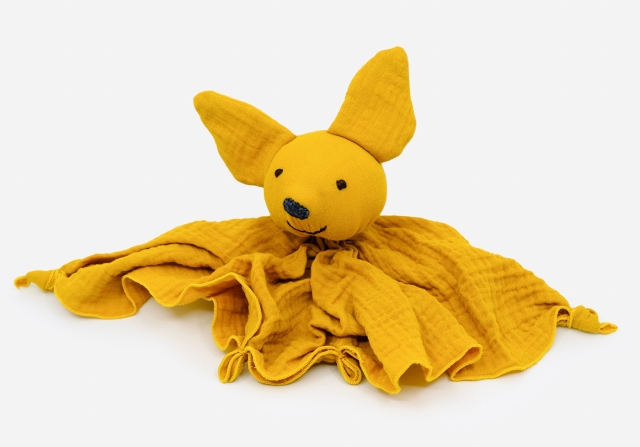 Fledermaus-Nuscheli gelb