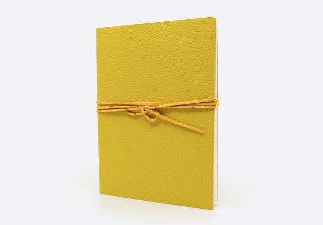 Lederbuch senfgelb A5