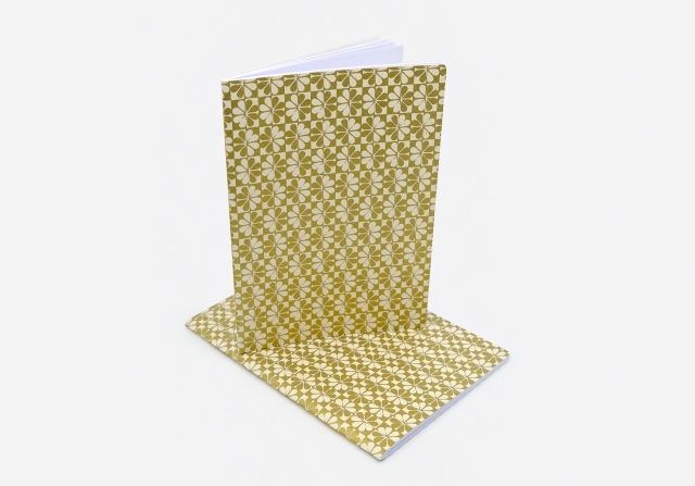 Heft Kleeblatt gold beige