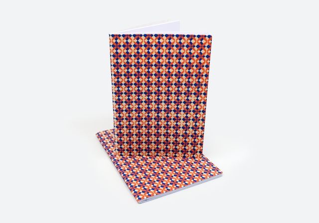 Quadrate blau orange