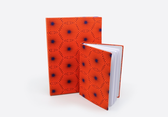 Strahlenmuster orange A5