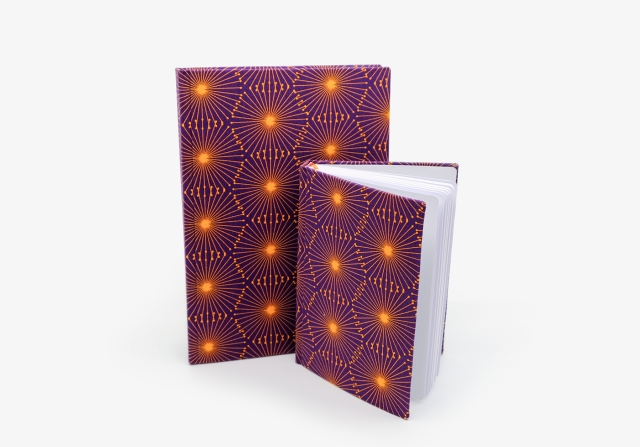 Strahlenmuster violett A6