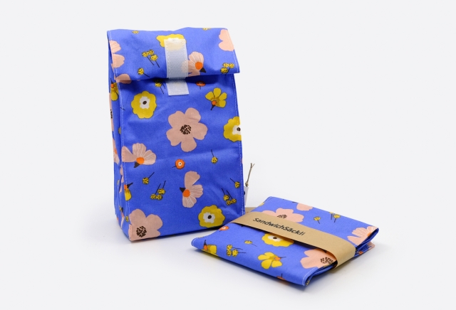 Sandwichbeutel Blumen violett