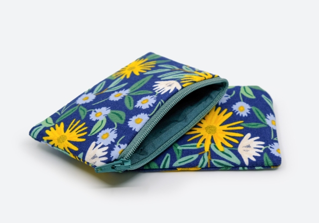 Kreditetui Blumen blau gelb