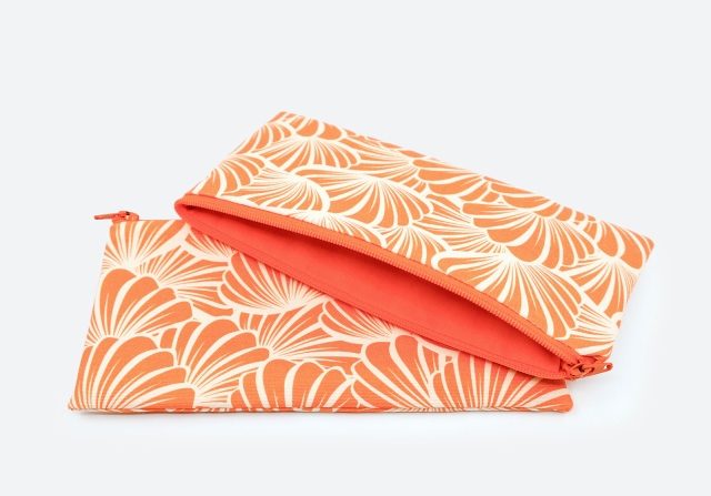 Pouch L &ndash; Muscheln orange